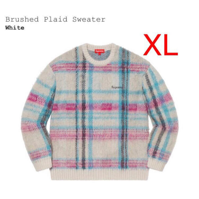 新品未使用 supreme Brushed Plaid Sweater XL