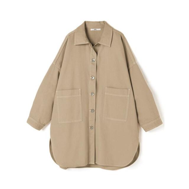 GRL(グレイル)のツイルオーバーサイズシャツ grl レディースのジャケット/アウター(Gジャン/デニムジャケット)の商品写真