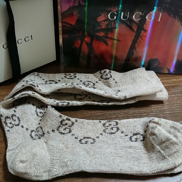Gucci(グッチ)のGUCCI ラメGGソックス レディースのレッグウェア(ソックス)の商品写真