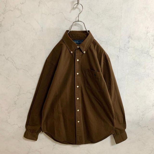 Ralph Lauren - 【美品】ラルフローレン 長袖シャツ ブラウン ゆるコーデ 古着 メンズの通販 by ナチュラルビュウティ’98