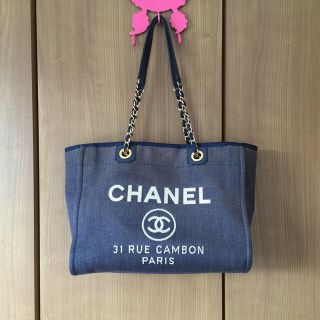 CHANELデニムトートバック