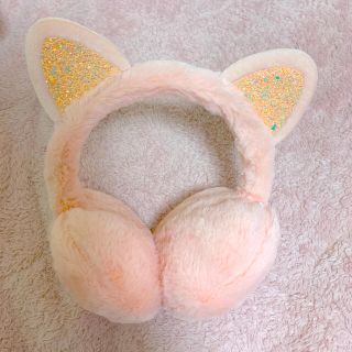 ネコミミ付き イヤーマフ☆ピンク(イヤーマフ)