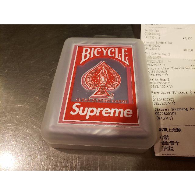 Supreme bicycle clear playing cards