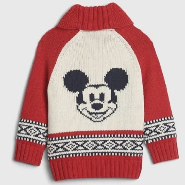babyGAP(ベビーギャップ)のみー様　babyGap Disney Mickey Mouse セーター  90 キッズ/ベビー/マタニティのキッズ服女の子用(90cm~)(カーディガン)の商品写真