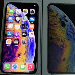 アイフォーン(iPhone)のiPhone XS 64GB シルバー SIMフリー 美品(スマートフォン本体)