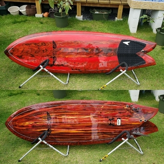 レトロtwinzer fishラリー　サーフボード(サーフィン)