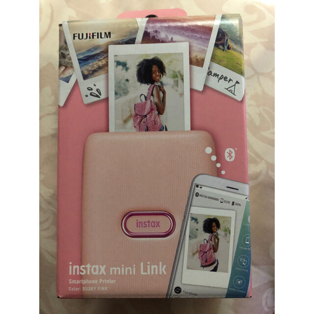 富士フイルム(フジフイルム)のチェキ プリンター/instax mini Link /ダスキーピンク/チェキ スマホ/家電/カメラのカメラ(その他)の商品写真