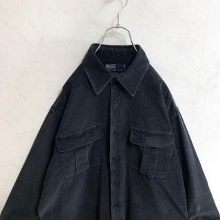 ラルフローレン(Ralph Lauren)の【美品】ラルフローレン　長袖シャツ　コーデュロイ　ダブルポケット　古着(シャツ)