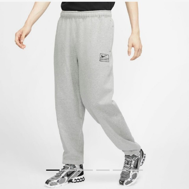 NIKE  stussy スウェットパンツsサイズ　ナイキ　ステューシー　グレー