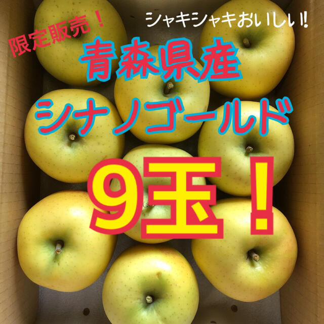 青森県産❗シナノゴールド❗大玉9玉❗ 食品/飲料/酒の食品(フルーツ)の商品写真