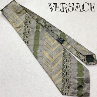 ジャンニヴェルサーチ(Gianni Versace)のVERSACE 高級シルク アート 総柄 ネクタイ レトロ ヴィンテージ風(ネクタイ)