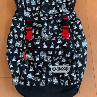 アウトドアプロダクツ(OUTDOOR PRODUCTS)のoutdoor 黒 リュック MOOMIN ムーミン リトルミイ 北欧(リュック/バックパック)