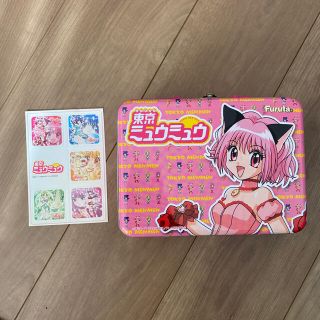 東京ミュウミュウお菓子の空き缶　シール付き(キャラクターグッズ)