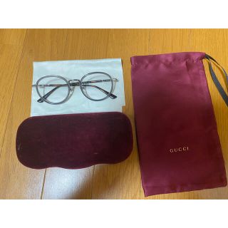 グッチ(Gucci)のGUCCI グレーメガネ　　GG0393OK  004(サングラス/メガネ)