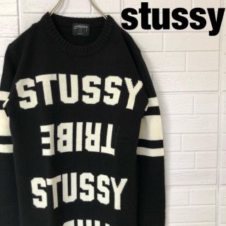 ステューシー(STUSSY)のステューシー ニットワンピース デカロゴ (ひざ丈ワンピース)