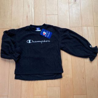 チャンピオン(Champion)の新品 チャンピオン フリース フリル袖 ブラック 110(Tシャツ/カットソー)