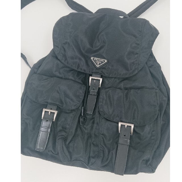 PRADA(プラダ)のPRADA プラダ ナイロン生地 リュック ブラック レディースのバッグ(リュック/バックパック)の商品写真