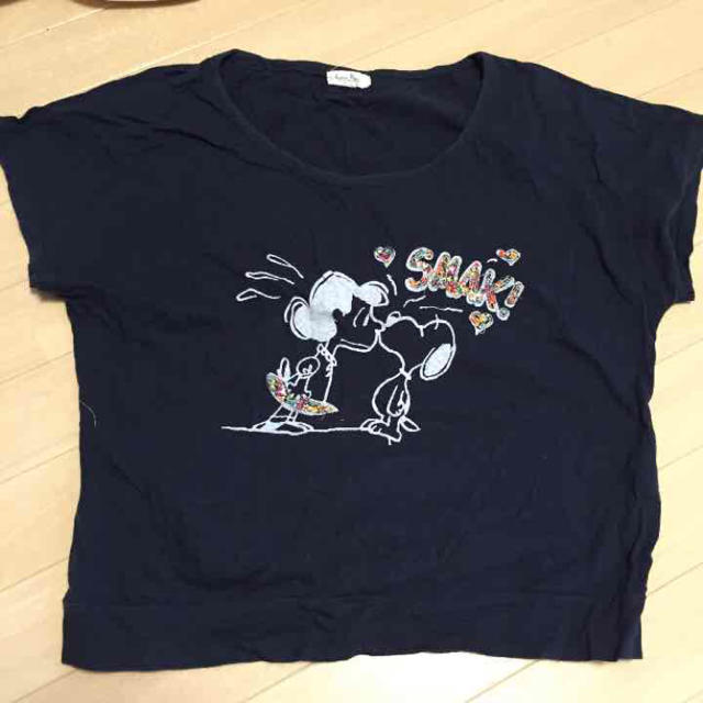 Rope' Picnic(ロペピクニック)のロペピクニック スヌーピー 紺 レディースのトップス(Tシャツ(半袖/袖なし))の商品写真