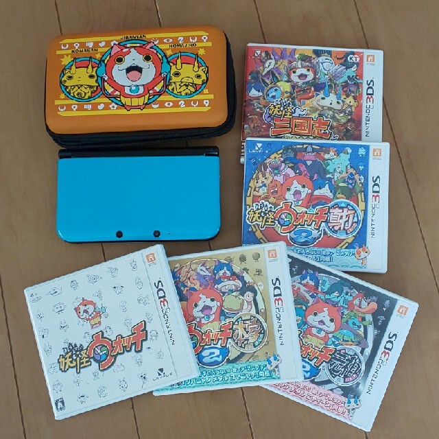 ニンテンドー3DS LL本体◇妖怪ウォッチソフト5点◇妖怪ウォッチケース