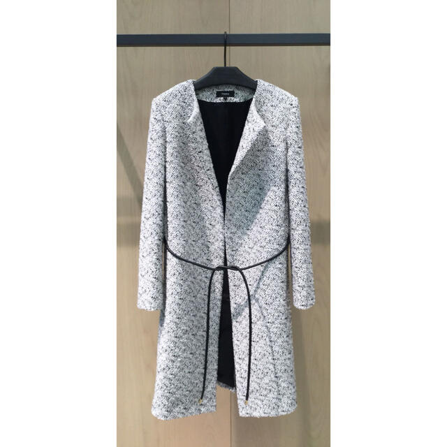 Theory 19ss ツイードノーカラーコート 定価7.6万円 競売 レディース