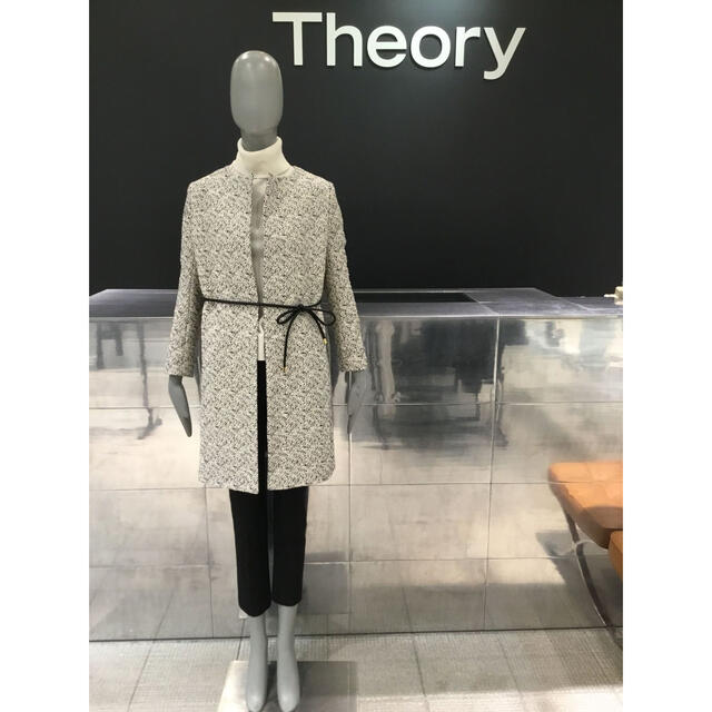 theory(セオリー)のTheory 19ss ツイードノーカラーコート 定価7.6万円 レディースのジャケット/アウター(ノーカラージャケット)の商品写真