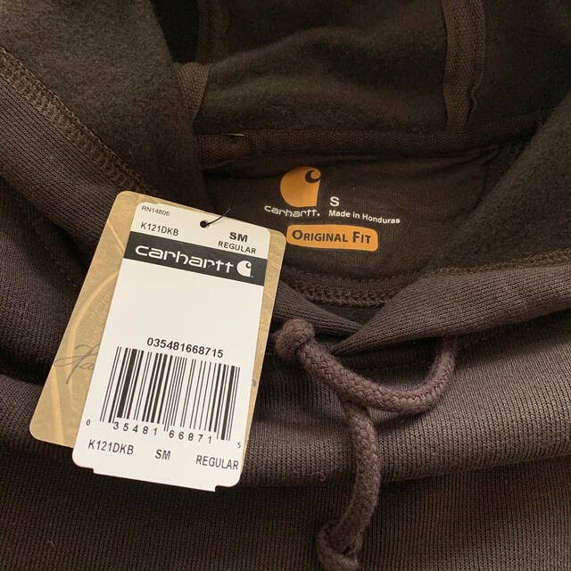 carhartt(カーハート)のCarhartt パーカー　ダークブラウン　新品未使用 メンズのトップス(パーカー)の商品写真