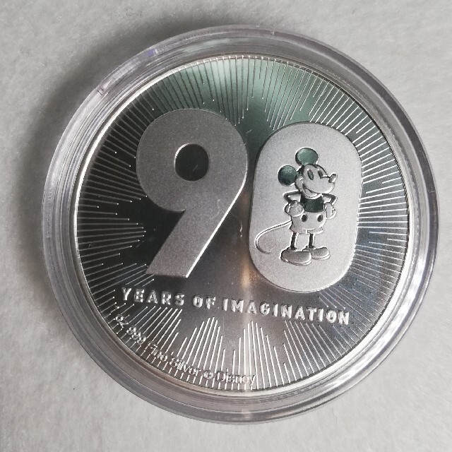 貨幣ミッキーマウス 90周年記念 銀貨 2018年 銀地金 ディズニー