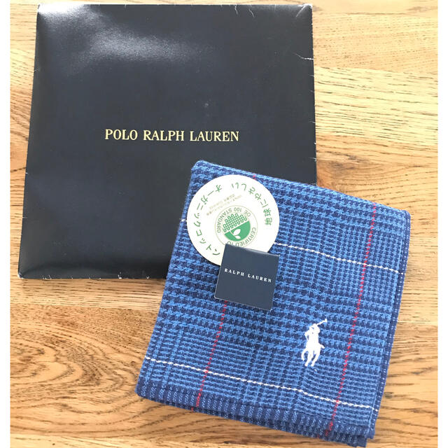 POLO RALPH LAUREN(ポロラルフローレン)の【値下げ】新品のタグ付き　ラルフローレン　タオルハンカチ レディースのファッション小物(ハンカチ)の商品写真