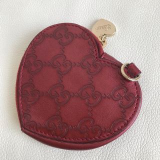 グッチ(Gucci)のGUCCI グッチ　シマ　コインケース　ハート　赤　レッド(コインケース)