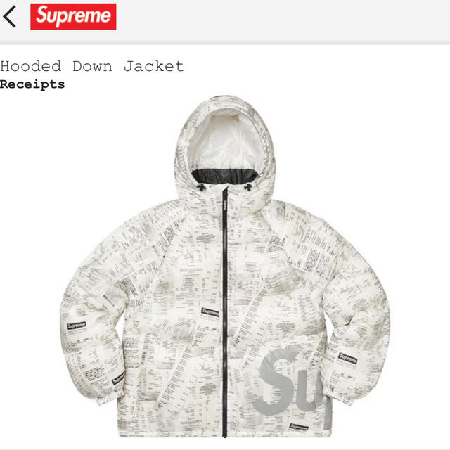 シュプリームsupreme Hooded Down Jacket Mサイズメンズ