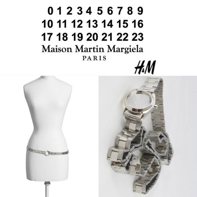 Maison Martin Margiela(マルタンマルジェラ)のH&M メゾンマルジェラ コラボ ウォッチベルト ブレスレット 銀 腕時計 メンズのアクセサリー(ブレスレット)の商品写真