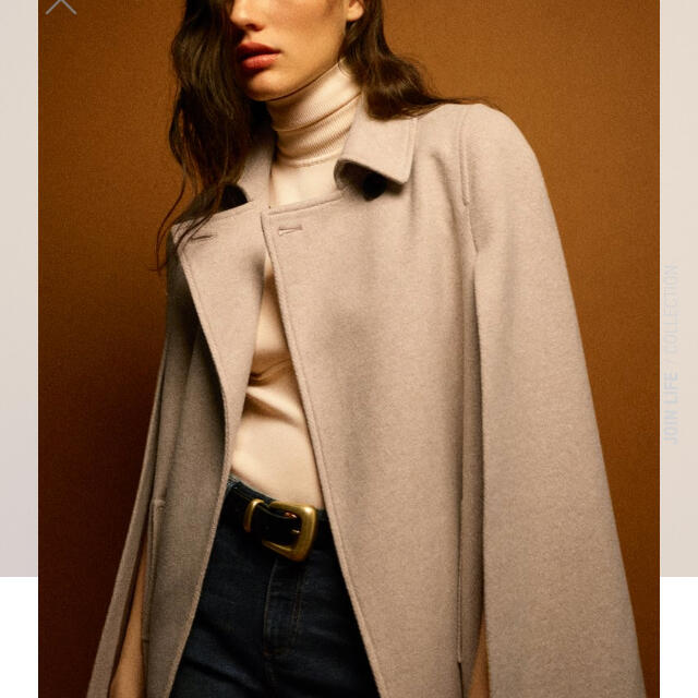 ZARA(ザラ)のZara今期完売ケープコートxs新品 レディースのジャケット/アウター(ポンチョ)の商品写真