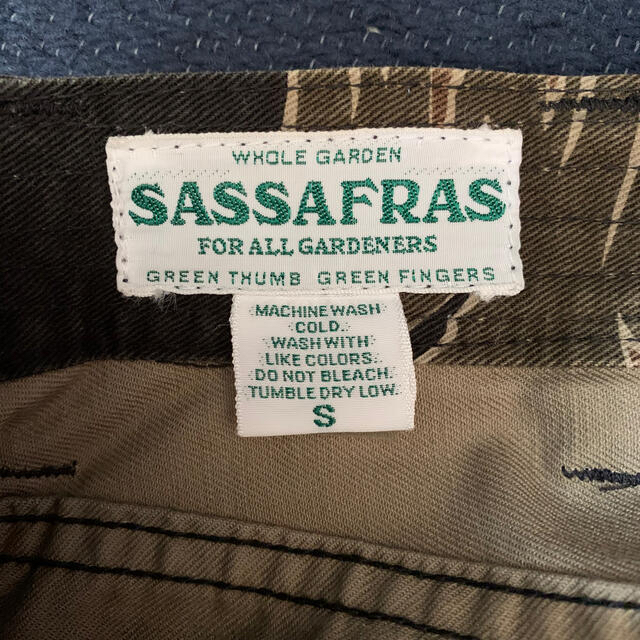 SASSAFRAS(ササフラス)のsassafras フォールリーフスプレイヤーパンツ　S メンズのパンツ(ワークパンツ/カーゴパンツ)の商品写真