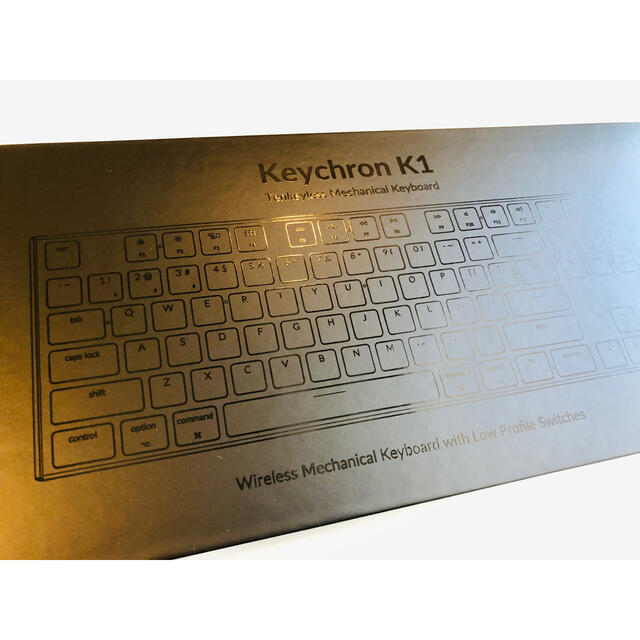 【未使用品】世界最薄メカニカルキーボード　Keychron K1 青軸スマホ/家電/カメラ