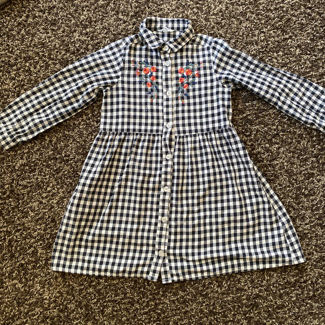 3can4on(サンカンシオン)の3can4on シャツワンピース　120 キッズ/ベビー/マタニティのキッズ服女の子用(90cm~)(ワンピース)の商品写真