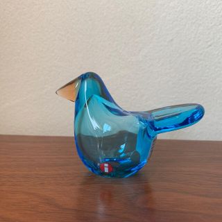 イッタラ(iittala)のイッタラ  バード　シエッポ　オイバトイッカ　ライトブルー×セビリアオレンジ(ガラス)