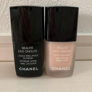 シャネル(CHANEL)のCHANEL トップコート　ベースコート　メイクブラシセット(ネイルトップコート/ベースコート)