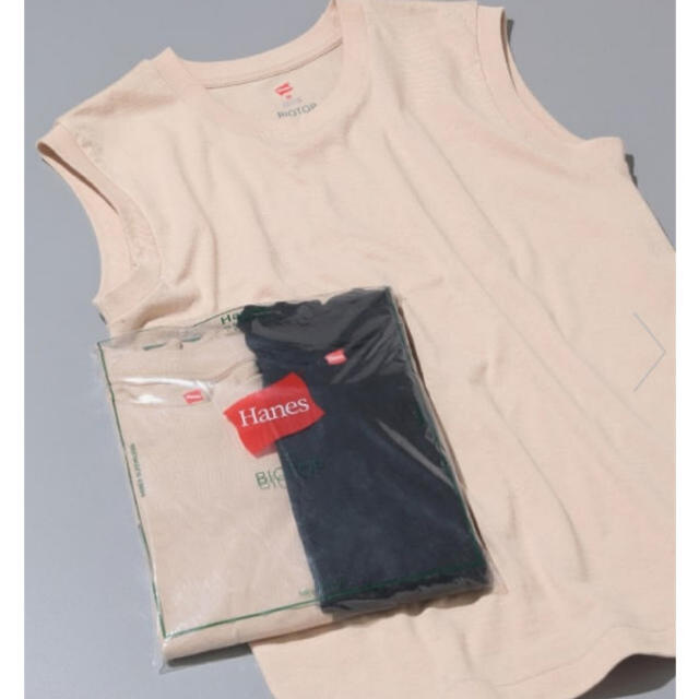 Hanes(ヘインズ)のHanes ヘインズ ノースリーブ トップス レディースのトップス(Tシャツ(半袖/袖なし))の商品写真