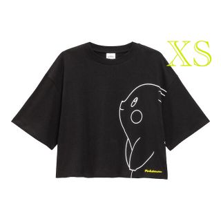 ポケモン(ポケモン)のGU/ジーユー クロップドT ポケモン ピカチュウ ブラック 黒 XS(Tシャツ(半袖/袖なし))