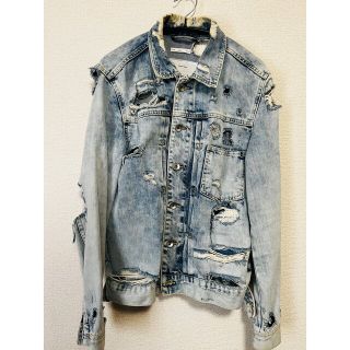 ザラ(ZARA)のZARA デニムジャケット クラッシュデニム ダメージ(Gジャン/デニムジャケット)