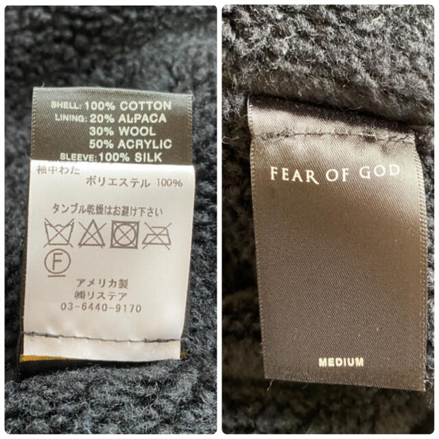 FEAR OF GOD 5th ボア アルパカ ジャケット ブルゾン M FEAR OF GOD 5th ボア アルパカ ジャケット ブルゾン M