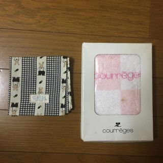 クレージュ(Courreges)のハンドタオル ハンカチ 2枚(ハンカチ)