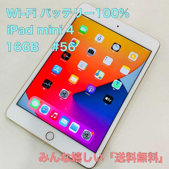 電池100% iPad mini 第4世代 16GB  Wi-Fi #56備考特になし