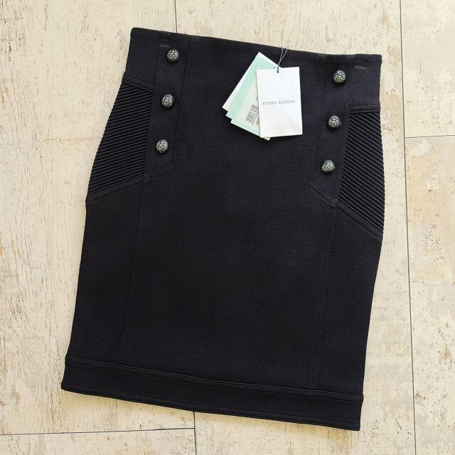 未使用 ピエールバルマン ☆ スカート 38 黒 PIERREBALMAIN