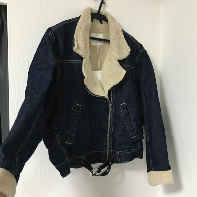 【新品】ZARA trf デニムボアライダースジャケット