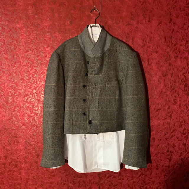 LANVIN - 【Vintage】LANVIN リメイクテーラードジャケット LANVIN - 【Vintage】LANVIN リメイクテーラードジャケット