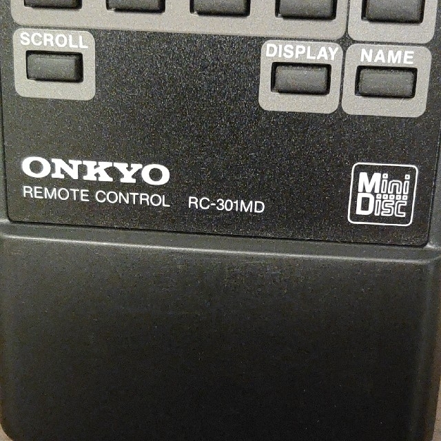 ONKYO(オンキヨー)のONKYO MDプレーヤーリモコン RC-301MD スマホ/家電/カメラのオーディオ機器(その他)の商品写真