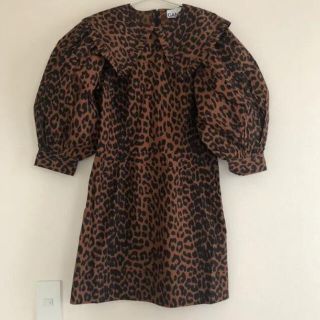 イザベルマラン(Isabel Marant)の新品未使用　ガニー　GANNI レオパード　ワンピース(ひざ丈ワンピース)