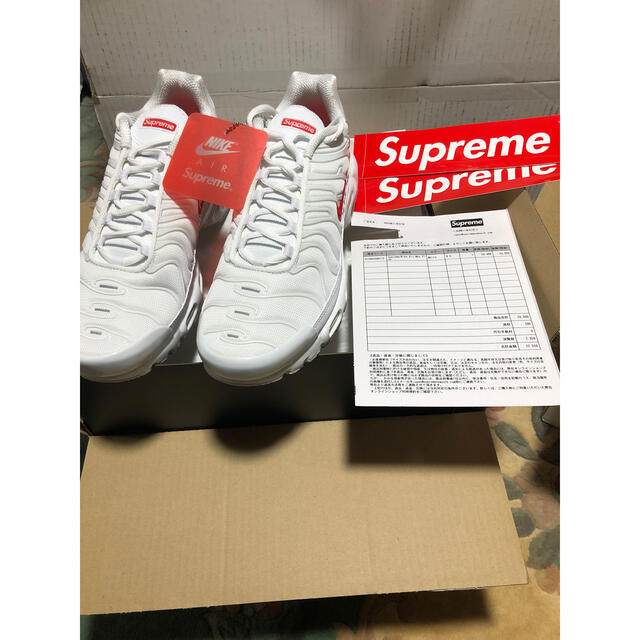 SUPREME × NIKE AIR MAX PLUS "WHITE"スニーカー