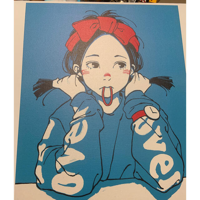 over print 版画 キャンパス 木版-